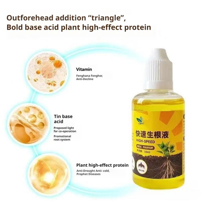 Plant Root Stimulator,50ml Fast-Acting Root Stimulator,Root Growth Enhancer, Cutting Rooting Stimulator Rapid Rooting Agent,Fits for Most Home, Garden and Greenhouse Varieties - Image 2